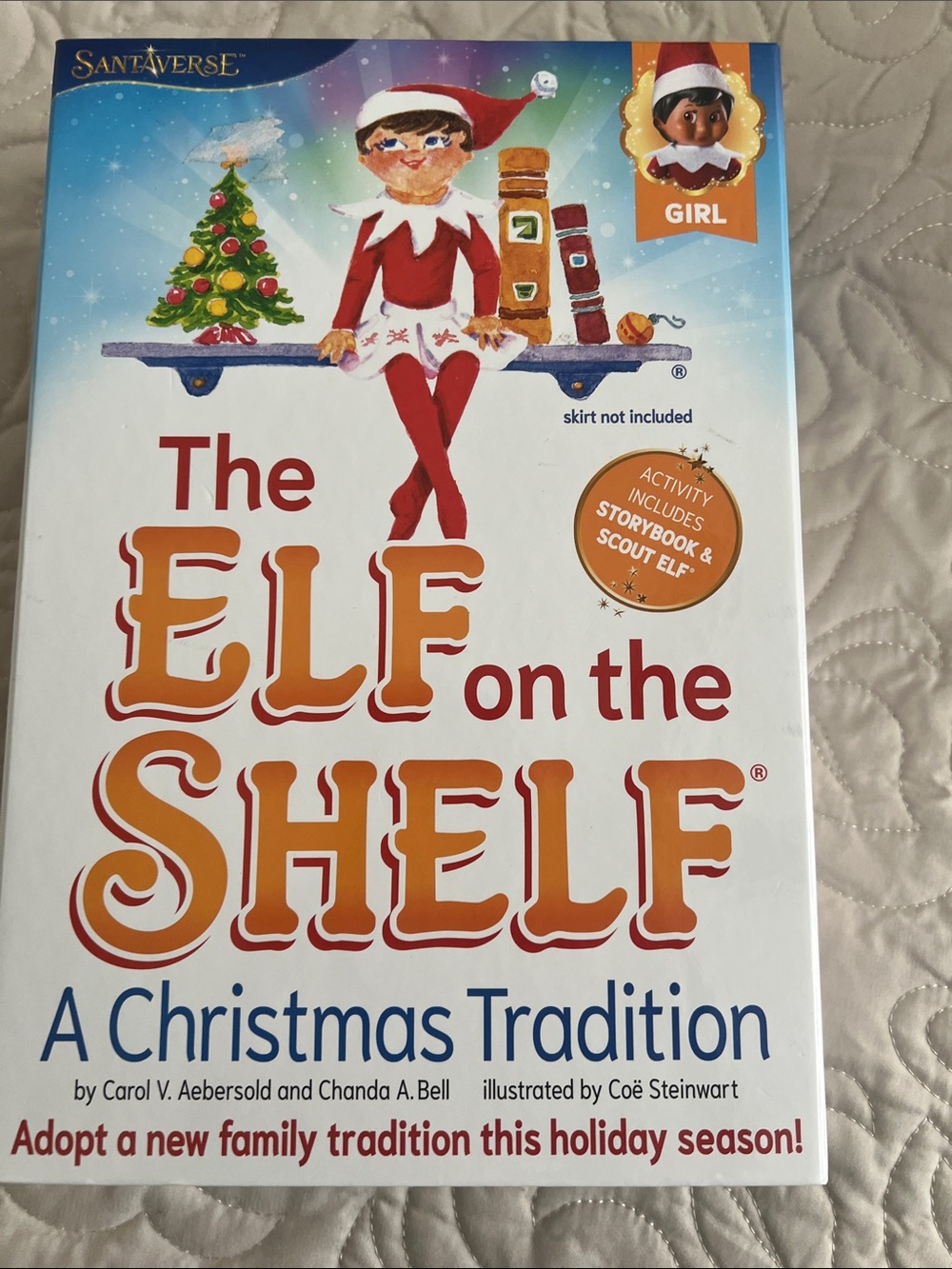 NIB The Elf on the Shelf Girl tan/ brown Holiday Tradition Kit plus storybook